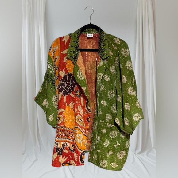 84 🌸 Kantha Colorful Patterned Jacket. handmade one size 🌸 - Picture 3 of 5